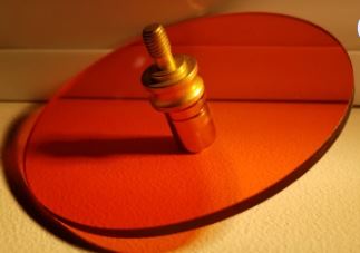 1 Magnet hold for 2 or 4 inch Circle Octagon or Square w Finial Option ORANGE LAMP FILTER