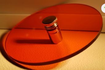 1 Magnet hold for 2 or 4 inch Circle Octagon or Square w Finial Option ORANGE LAMP FILTER