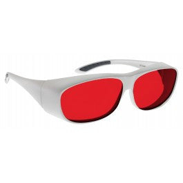 RED LENS Dim Light Melatonin Onset Eyewear frame 51W WHITE Fit-Over Style MEDIUM SKU 7751550599